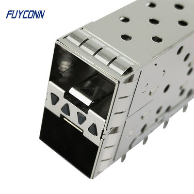 2x1 2 Port SFP+ Connector 40 Pin Female PCB Mount with Light