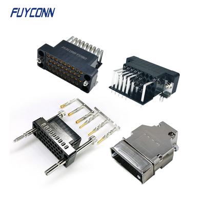 34pin V.35 कनेक्टर समकोण, PCB महिला / पुरुष Crimping V35 कनेक्टर