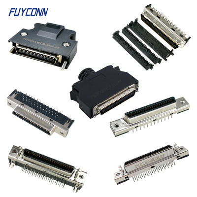 एससीएसआई एमडीआर कनेक्टर पीसीबी सोल्डर कप आईडीसी क्रिम 1.27 मिमी 50पिन कनेक्टर चीन