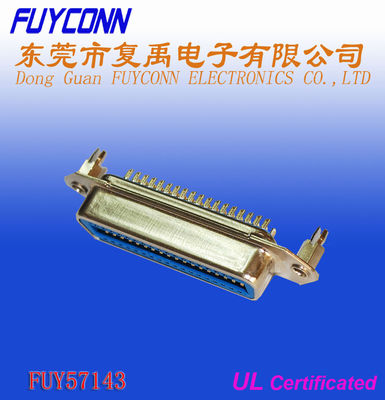 बोर्ड लॉक के साथ 14 24 36 50Pin चैंपियन मिलाप पिन Centronics कनेक्टर महिला प्रकार
