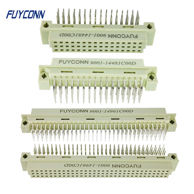 महिला यूरोकार्ड कनेक्टर 3 पंक्तियाँ PCB DIN 41612 समकोण टर्मिनल
